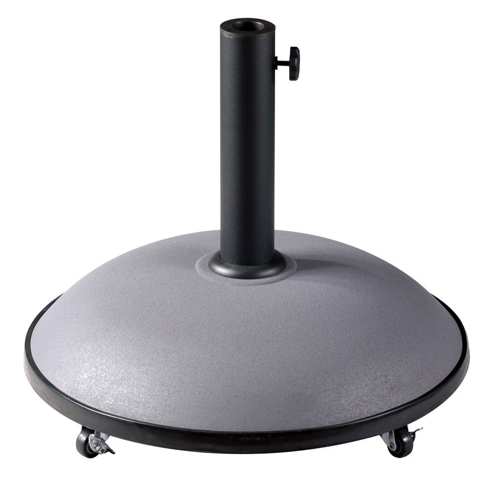Parasolvoet Rond 25kg Zwart Op Wielen