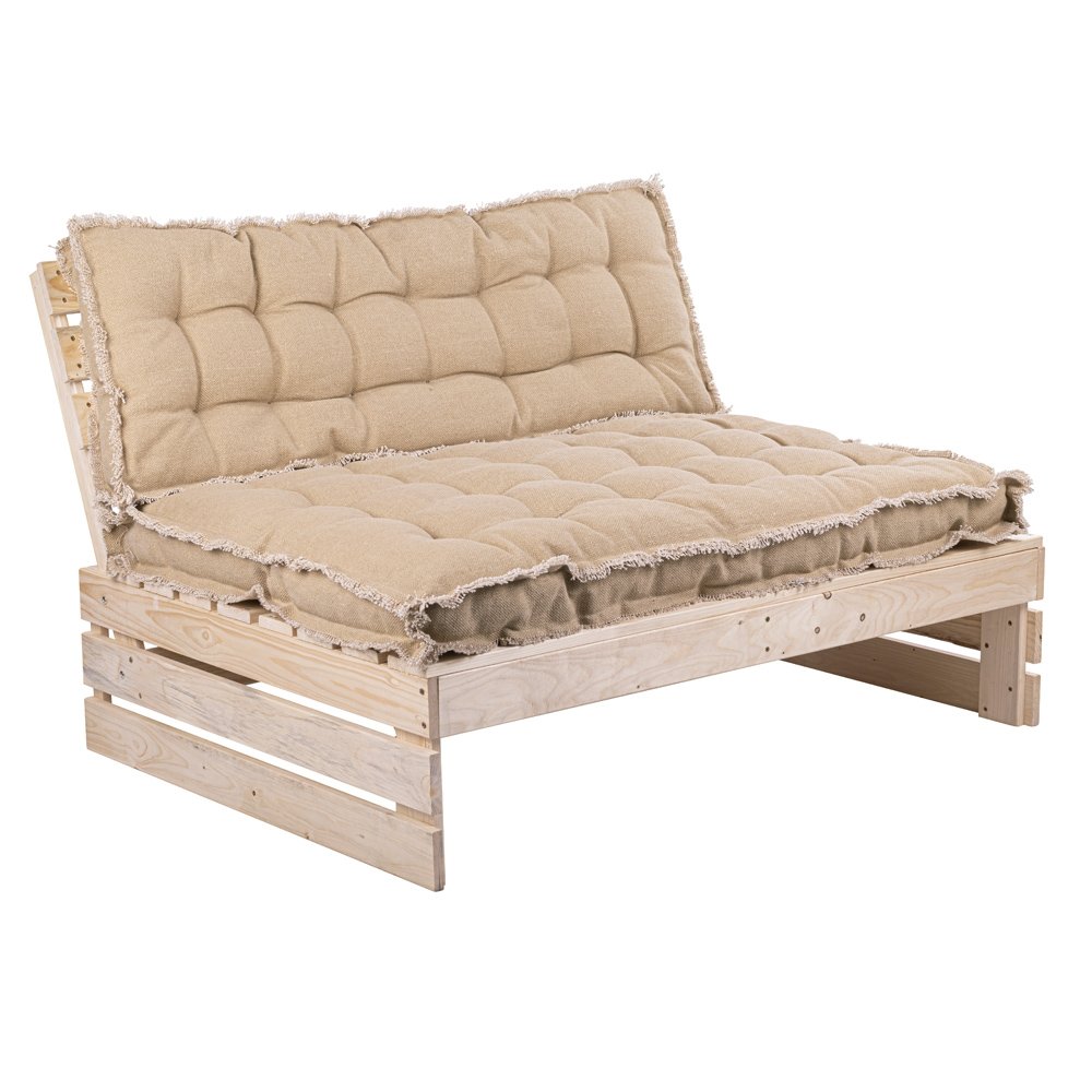 Palletkussen RAFFELED Natural - 120 X 80 X 8 Cm